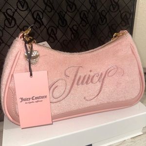 Pink Velour Juicy Couture Shoulder Bag